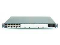Lantronix SLC80161211S Console Server, 16 x RJ45 serial ports software selectable, 2 USB 2.0 ports, 2 GbE SFP, Single AC Power