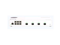 QNAP QSW-M2106-4S-US QSW-M408S 6-PORT Layer 2 Managed Switch. 6 X 2.5GbE (1G/100M) Ports and 4 X 10G SFP+ Ports. Easy Management with Web Browser