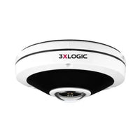 3xLOGIC VX-6M-360-IAW-S256 VISIX 6MP Outdoor Fisheye with IR, Audio with Microphone, Alarm I/O, and True WD, IP66/IK10 Rated with All-in-One Functionality and 256GB SD Card