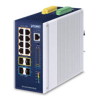 PLANET IGS-6329-8UP2S2X Industrial L3 8-Port 802.3bt PoE + 2-Port SFP + 2-Port 10G SFP+ DIN-Rail Managed Switch