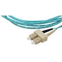 OCC D5SC-SC-1MQ Fiber Optic Jumper, Duplex, OM4, SC-SC, 1m, Aqua