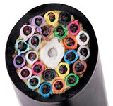 OCC HC048DSLACKR HC-Series 48 Fiber, SLA, High-Density Riser Indoor/Outdoor PVC Fiber Optic Tray Cable, PVC Jacket, Printed in Feet, 1000' (304.8m), Black