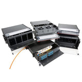 OCC RTC1U-3APB RTC Series Fiber Enclosure, Rack Mount, 1RU, Adapter Plates, Black