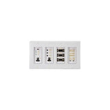 Just Add Power VBS-HDIP-718WP4 3G Ultra Series 4-Gang Wall Plate Transmitter with Additional VGA Input, 1080p, 10W PoE