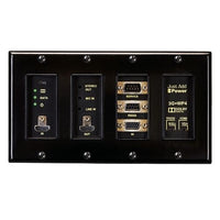 Just Add Power UL-718WP4-BL 3G Ultra Series 4-Gang Wall Plate Transmitter with Additional VGA Input, 1080p, 10W PoE (Previous VBS-HDIP-718WP4)