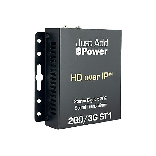 Just Add Power VBS-HDIP-ST1 3G Ultra Series Stereo Gigabit PoE Sound Transceiver, 10W PoE