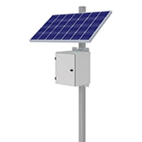 KBC Networks KBC-AL2-300W 300W Advanced Remote Power Kit with 300W Solar Panel, 14" x 16" x 19" Powder-Coated Aluminum Enclosure and Side Panel Mount for 3-6" Pole