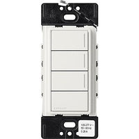 Lutron RRST-HN3RL-RW Sunnata RF 3-Button with Raise Lower Hybrid Keypad for RA3 Systems 150W LED Neutral Required Single Pole 120V Architectural White