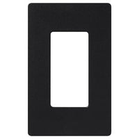 Lutron CW-1-BL Claro 1 Gang Wall Plate for Decorator / Designer Paddle Switches and Dimmers; Gloss Finish; Black