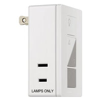 Lutron PD-3PCL-WH Caseta Plug-In Lamp Dimmer for Table Lamps; 100W LED Bulbs; White