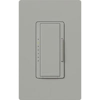Lutron RRD-PRO-GR Maestro RF PRO LED+ Dimmer; Works with RA2 / RA3 Systems; Phase Selectable; LED /  ELV /  MLV; Neutral Optional; 120V; Gray