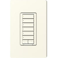 Lutron RRD-W6BRL-BI seeTouch Wall Keypad; Works with RA3 Systems; 6 Button with 1 Raise / Lower; Neutral Required; 120V; Biscuit