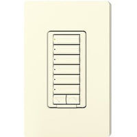 Lutron RRD-W6BRL-LA seeTouch Wall Keypad; Works with RA3 Systems; 6 Button with 1 Raise / Lower; Neutral Required; 120V; Light Almond