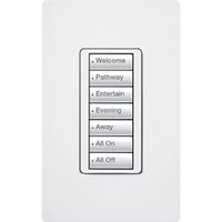 Lutron RRD-W7B-BR seeTouch Wall Keypad; Works with RA3 Systems; 7 Button; Neutral Required; 120V; Brown