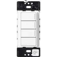 Lutron RRST-HN3RL-BW Sunnata RF 3-Button with Raise / Lower Hybrid Keypad for RA3 Systems; 150W LED; Neutral Required; Single Pole; 120V; Brilliant White