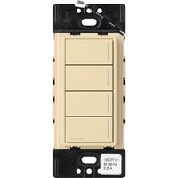 Lutron RRST-HN4B-IV Sunnata RF 4-Button Hybrid Keypad for RA3 Systems; 150W LED; Neutral Required; Single Pole; 120V; Ivory