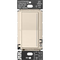 Lutron RRST-PRO-N-LA Sunnata RF PRO LED+ Touch Dimmer for RA3 Systems; Phase Selectable; LED /  ELV /  MLV; Neutral Required; 120V; Light Almond