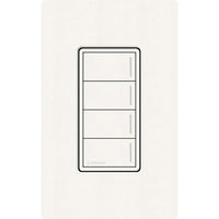 Lutron RRST-W4B-BW Sunnata RF 4-Button Wall Keypad for RA3 Systems; Neutral Required; 120-277V; Brilliant White