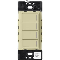 Lutron RRST-HN4B-SA Sunnata RF 4-Button Hybrid Keypad for RA3 Systems; 150W LED; Neutral Required; Single Pole; 120V; Sage