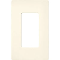 Lutron SC-1-BI Claro 1 Gang Wall Plate for Decorator-Style Dimmers; Switches; and Outlets; Satin Finish; Biscuit