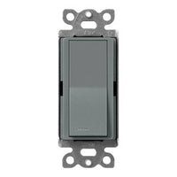 Lutron SC-1PS-SL Claro Single Pole; On / Off Rocker Switch; 15A; Satin Finish; Slate