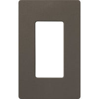 Lutron SC-1-SW Claro 1 Gang Wall Plate for Decorator-Style Dimmers; Switches; and Outlets; Satin Finish; Snow White