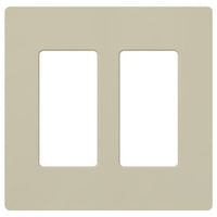 Lutron SC-2-CY Claro 2 Gang Wall Plate for Decorator-Style Dimmers; Switches; and Outlets; Satin Finish; Clay