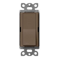 Lutron SC-3PS-EP Claro Single Pole / 3-Way; On / Off Rocker Switch; 15A; Satin Finish; Espresso