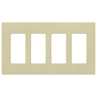 Lutron SC-4-SA Claro 4 Gang Wall Plate for Decorator-Style Dimmers; Switches; and Outlets; Satin Finish; Sage