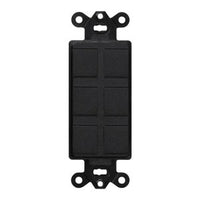 Lutron SC-6PF-MN Claro 6-Port Frame; Field Customizable; Fits Decorator-Style Wall Plates; Midnight