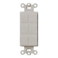 Lutron SC-6PF-TP Claro 6-Port Frame; Field Customizable; Fits Decorator-Style Wall Plates; Taupe