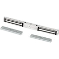 Locknetics MG600-2 Maglock MG Series 600 Model Double Mag Lock, Standard 600 lb, 12/24VDC, Satin Stainless Steel
