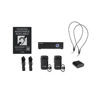 Listen Technologies LWS-02B-W1-D LWS Series 2-Channel Wi-Fi Audio System with 2 Dante Receivers, Black