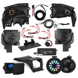 Can-Am Maverick X3 Stage 5 - Dash Speaker Panels, 8" Tower Speakers, Dual 12” Subwoofer, Amplifier, Bluetooth Radio & LED Lights