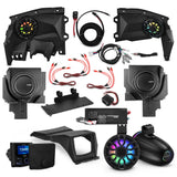Can-Am Maverick X3 Stage 6 - Dash Speaker Panels, 8" Neodymium Tower Speakers, Dual 12” Subwoofer, Amplifier, Bluetooth Radio & LED Lights