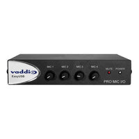Vaddio EasyUSB PRO MIC I/O Series Channel Professional Microphone Input Device with Built-in Acoustical Echo Cancelation, Black (999-8520-000)