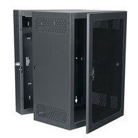 Middle Atlantic CWR-18-17PD CWR Series Swinging Wall Mounted Rack, 18U RMS, 17" Depth, TAA Compliant