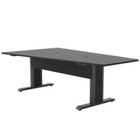 Middle Atlantic FM-TAN-0905430-A3G Forum 90" Angle Table for 5 to 7 People, 30" Seated Height, Asian Night Table Top with Dark Table Base