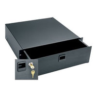 Middle Atlantic D3LK Heavy-Duty Rack Mounted Drawer with Keylock, 16" Depth, 3U RMS, Black