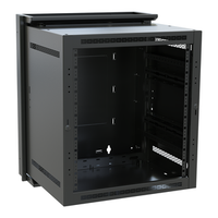 Middle Atlantic DWR-12-17 DWR Series Pivoting Wall Mounted Rack, 17" Depth 12U RMS, TAA Compliant