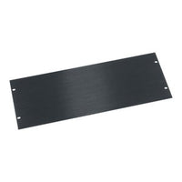 Middle Atlantic HBL4 Flat Blank Rack Panel, 4U RMS, Black Brushed and Anodized Aluminum