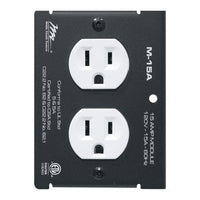 Middle Atlantic M-15A MPR Module, Duplex, 15A, 4" Deep, Black