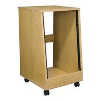 Middle Atlantic OSR16 OSR Series Sloped Rolling Rack, 23" Depth, 16U RSM, Oak