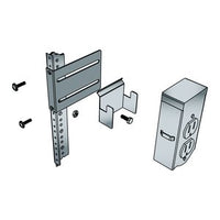 Middle Atlantic PB-5A Power Strip Bracket Front / Back Rack Mount for Power Distribution, Pair, Black Powder Coat