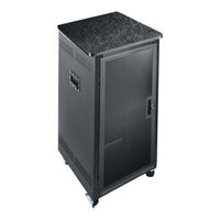 Middle Atlantic PTRK-21MDK PTRK Series 4-Post Portable Rolling Floor Standing Rack, 24" Depth, 21U RSM