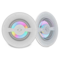 Luxury 8” 2-Way Marine Coaxial Speaker with Digital LED Lights and Flush Magnetic Mount Grille | 175W RMS 4-Ohm