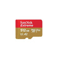 SanDisk SDSQXAV-512G-AN6MA Extreme, Microsdxc, Memory Card, 512GB, UHS-I, 4K, Class 10, W/ Adapter, 190/130MBS