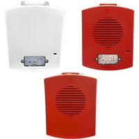 Potter PE-3RHS-FR Horn Strobe,'FIRE' Lettering, Clear Lens, Red