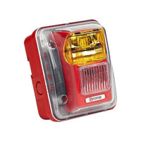 Potter CS-24WAR-WP CS Series Outdoor Amber Colored Lens Strobe, 75 Candela, Red