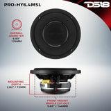 PRO 6.5" Shallow Coaxial Hybrid Mid-Range Loudspeaker with Built-in Driver | 150W RMS 4-Ohm